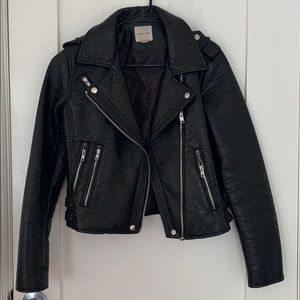 UO Faux Leather Dark Brown Jacket size Small